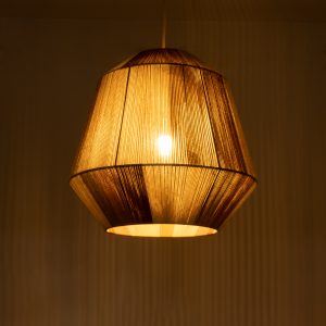 SALERNO 02187 Boho Κρεμαστό Φωτιστικό Πλέγμα Μονόφωτο 1 x E27 IP20 Πολύχρωμο Σχοινί – Μ50 x Π50 x Υ50cm