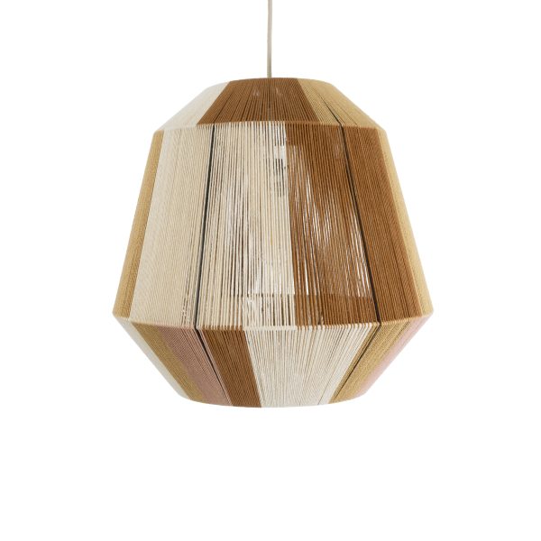 SALERNO 02187 Boho Κρεμαστό Φωτιστικό Πλέγμα Μονόφωτο 1 x E27 IP20 Πολύχρωμο Σχοινί - Μ50 x Π50 x Υ50cm - Image 4