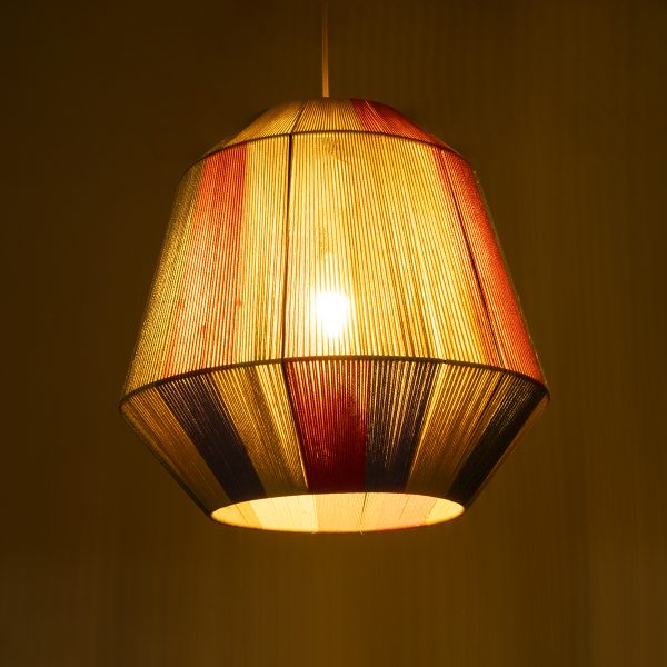 SALERNO 02188 Boho Κρεμαστό Φωτιστικό Πλέγμα Μονόφωτο 1 x E27 IP20 Πολύχρωμο Σχοινί - Μ50 x Π50 x Υ50cm - Image 2