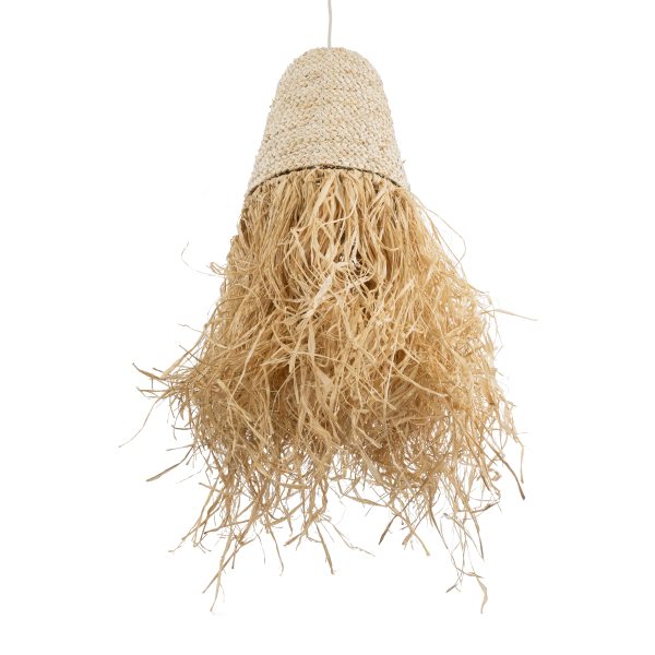 LETA 02189 Boho Κρεμαστό Φωτιστικό Πλέγμα Μονόφωτο 1 x E27 IP20 Μπεζ Ράφια - Μ34 x Π34 x Υ70cm - Image 5