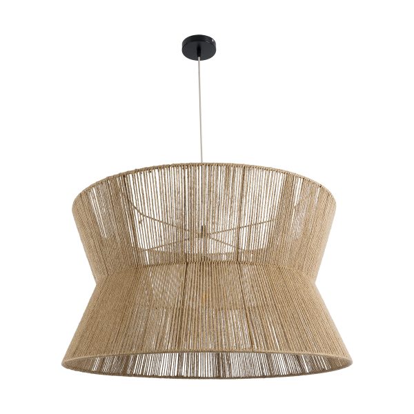 BISBEE 02205 Boho Κρεμαστό Φωτιστικό Πλέγμα Μονόφωτο 1 x E27 IP20 Μπεζ Σχοινί - Μ80 x Π80 x Υ48cm - Image 3