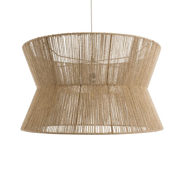 BISBEE 02205 Boho Κρεμαστό Φωτιστικό Πλέγμα Μονόφωτο 1 x E27 IP20 Μπεζ Σχοινί - Μ80 x Π80 x Υ48cm - Image 4