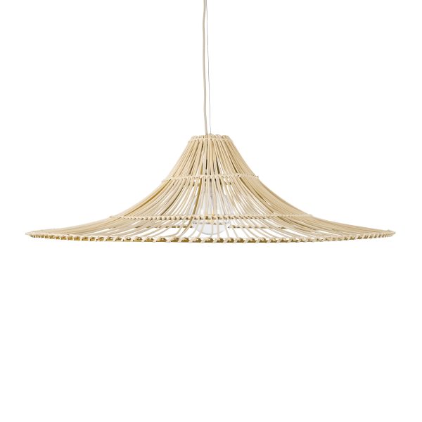 PALERMO 02209 Boho Κρεμαστό Φωτιστικό Πλέγμα Μονόφωτο 1 x E27 IP20 Μπεζ Ξύλο - Μ100 x Π100 x Υ30cm - Image 4