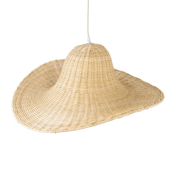 ESPARGOS 02214 Boho Κρεμαστό Φωτιστικό Πλέγμα Μονόφωτο 1 x E27 IP20 Μπεζ Ξύλο - Μ70 x Π70 x Υ35cm - Image 5