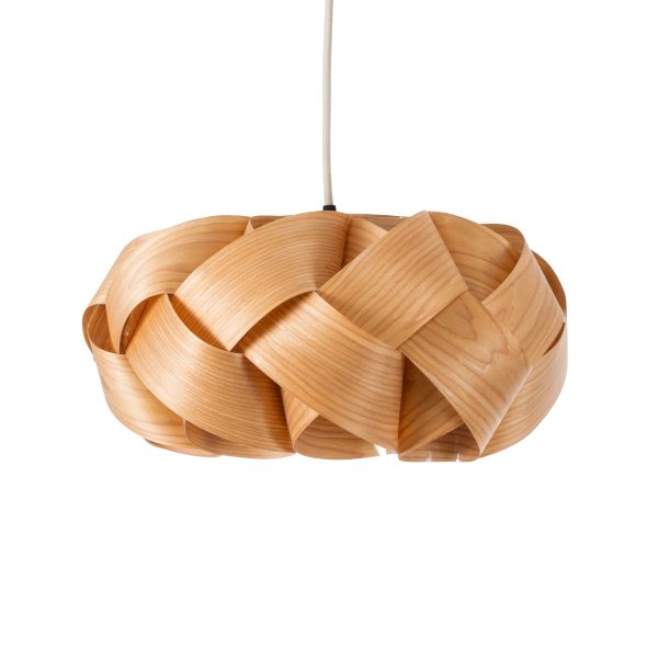 SARDIGNA 02217 Boho Κρεμαστό Φωτιστικό Πλέγμα Μονόφωτο 1 x E27 IP20 Καφέ Ξύλο - Μ40 x Π40 x Υ20cm - Image 4