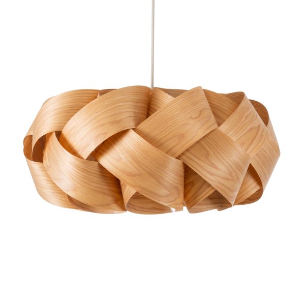 SARDIGNA 02218 Boho Κρεμαστό Φωτιστικό Πλέγμα Μονόφωτο 1 x E27 IP20 Καφέ Ξύλο - Μ60 x Π60 x Υ30cm - Image 4