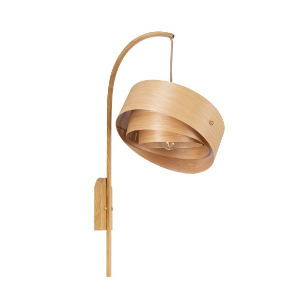 KALAMA 02223 Boho Επιτοίχιο Φωτιστικό Απλίκα Μονόφωτο 1 x E27 IP20 Μπεζ Ξύλο - Μ30 x Π40 x Υ70cm - Image 3