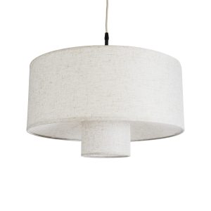 MARIGOLD 02226 Boho Κρεμαστό Φωτιστικό Καπέλο Μονόφωτο 1 x E27 IP20 Λευκό Ύφασμα – Μ48 x Π48 x Υ27cm