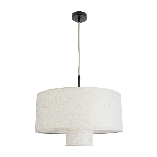MARIGOLD 02226 Boho Κρεμαστό Φωτιστικό Καπέλο Μονόφωτο 1 x E27 IP20 Λευκό Ύφασμα - Μ48 x Π48 x Υ27cm - Image 3