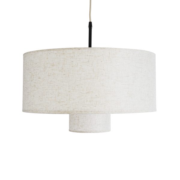 MARIGOLD 02226 Boho Κρεμαστό Φωτιστικό Καπέλο Μονόφωτο 1 x E27 IP20 Λευκό Ύφασμα - Μ48 x Π48 x Υ27cm - Image 4