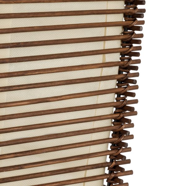 PALMA 02273 Boho Επιδαπέδιο Φωτιστικό Δίφωτο 2 x E27 IP20 Καφέ Ξύλο με Μπεζ Ύφασμα - Μ34 x Π34 x Υ130cm - Image 5