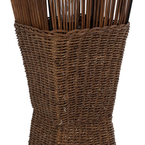 PALMA 02275 Boho Επιδαπέδιο Φωτιστικό Δίφωτο 2 x E27 IP20 Καφέ Ξύλο - Μ30 x Π30 x Υ130cm - Image 5