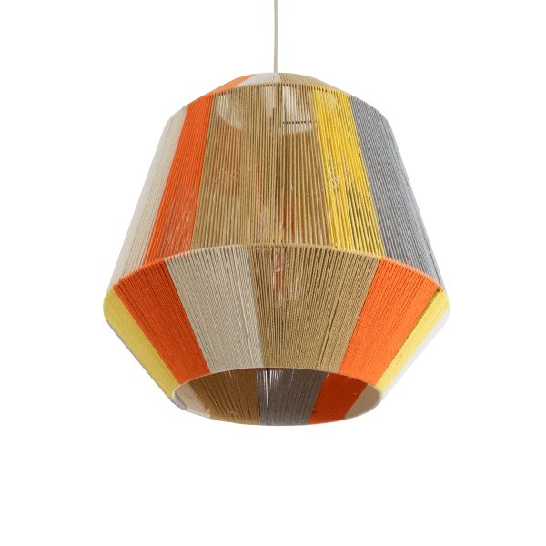 SALERNO 02289 Boho Κρεμαστό Φωτιστικό Πλέγμα Μονόφωτο 1 x E27 IP20 Πολύχρωμο Σχοινί - Μ50 x Π50 x Υ50cm - Image 5