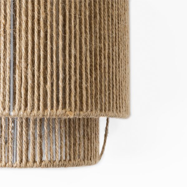 MABANA 02322 Boho Επιτοίχιο Φωτιστικό Απλίκα Μονόφωτο 1 x E27 IP20 Μπεζ Σχοινί - Μ23 x Π11 x Υ25cm - Image 5