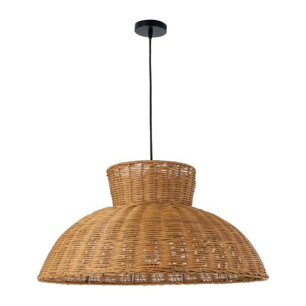 MALABO 02328 Boho Κρεμαστό Φωτιστικό Πλέγμα Μονόφωτο 1 x E27 IP20 Καφέ Ξύλο - Μ60 x Π60 x Υ31cm - Image 3
