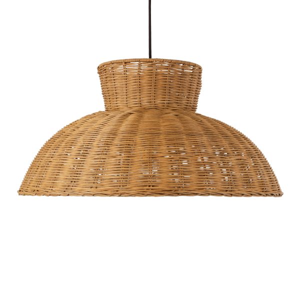 MALABO 02328 Boho Κρεμαστό Φωτιστικό Πλέγμα Μονόφωτο 1 x E27 IP20 Καφέ Ξύλο - Μ60 x Π60 x Υ31cm - Image 4