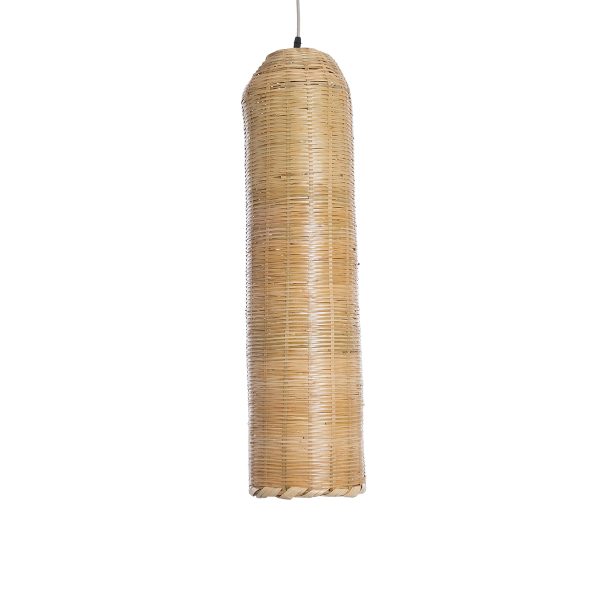 WAIKIKI 02349 Boho Κρεμαστό Φωτιστικό Πλέγμα Μονόφωτο 1 x E27 IP20 Μπεζ Ξύλο - Μ20 x Π20 x Υ80cm - Image 4