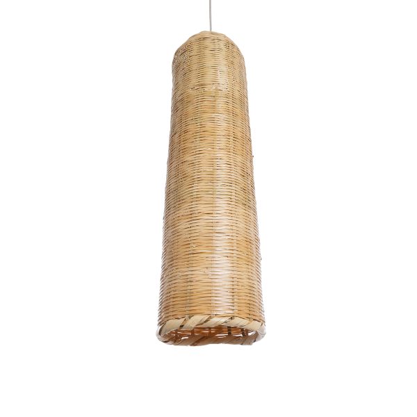 WAIKIKI 02349 Boho Κρεμαστό Φωτιστικό Πλέγμα Μονόφωτο 1 x E27 IP20 Μπεζ Ξύλο - Μ20 x Π20 x Υ80cm - Image 5