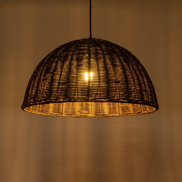 MONTANA 02381 Boho Κρεμαστό Φωτιστικό Καμπάνα Μονόφωτο 1 x E27 IP20 Καφέ Ξύλο - Μ50 x Π50 x Υ25cm - Image 2