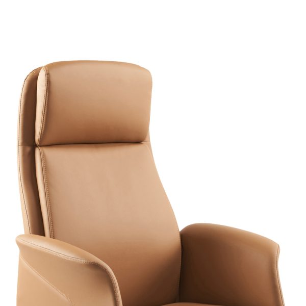 Καρέκλα γραφείου διευθυντή Derjio  καφέ pu 68x66x115εκ - Image 2
