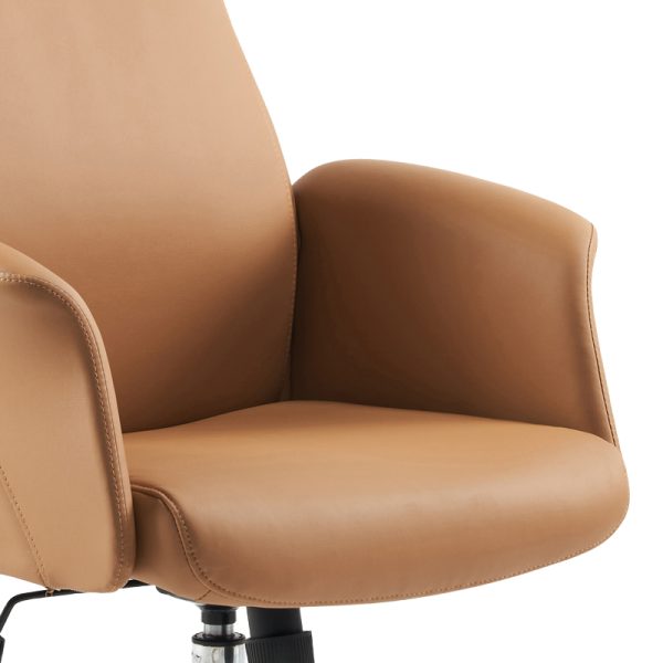 Καρέκλα γραφείου διευθυντή Derjio  καφέ pu 68x66x115εκ - Image 3