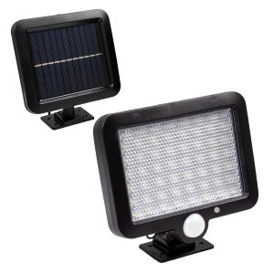 71458 Αυτόνομος Ηλιακός Προβολέας LED SMD 20W 1200lm με Ενσωματωμένη Μπαταρία 2400mAh – Φωτοβολταϊκό Πάνελ με Αισθητήρα Ημέρας-Νύχτας – PIR Αισθητήρα Κίνησης Αδιάβροχο IP65 Ψυχρό Λευκό 6000K