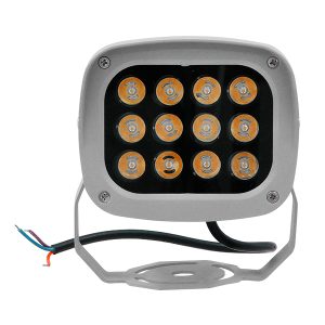 FLOOD-XENA 05018 Προβολέας Σποτ Wall Washer LED 12W 1260lm 10° AC 220-240V Αδιάβροχο IP67 Πορτοκαλί 2200K – Γκρι Ανθρακί – Μ13.5 x Π11 x Υ15cm – 3 Χρόνια Εγγύηση