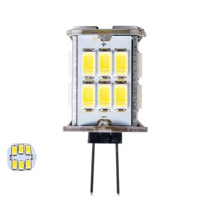 76135 Λάμπα LED G4 SMD 5630 6W 720lm 320° DC 12-24V IP20 Φ1.9 x Υ3.7cm Ψυχρό Λευκό 6000K Dimmable – 2 Χρόνια Εγγύηση