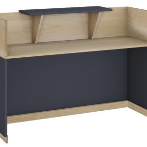 Γραφείο reception Lotus  σε χρώμα φυσικό – ανθρακί 180x70x110εκ