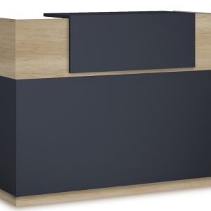 Γραφείο reception Lotus  σε χρώμα φυσικό – ανθρακί 180x70x110εκ