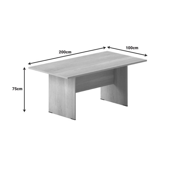 Τραπέζι συνεδριάσεων Amazon  σε oak απόχρωση 200x100x75εκ - Image 3