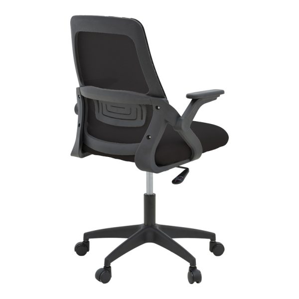 Καρέκλα γραφείου Reji  mesh ύφασμα μαύρο 58x60x89-99εκ - Image 2