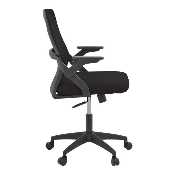 Καρέκλα γραφείου Reji  mesh ύφασμα μαύρο 58x60x89-99εκ - Image 3