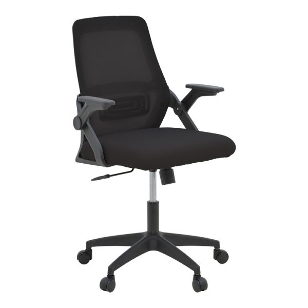 Καρέκλα γραφείου Reji  mesh ύφασμα μαύρο 58x60x89-99εκ