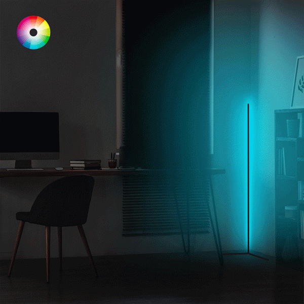 Φωτιστικό δαπέδου Esthetic  LED μαύρο 30x2x120εκ - Image 2