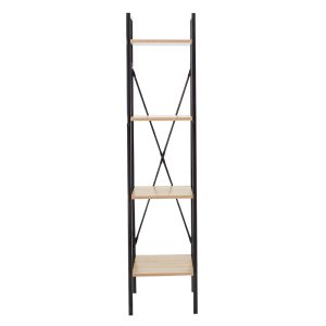 Βιβλιοθήκη Ramon  φυσικό-μαύρο 34×32,5×148εκ
