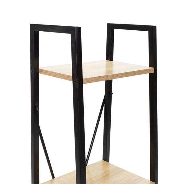 Βιβλιοθήκη Ramon  φυσικό-μαύρο 34x32,5x148εκ - Image 3