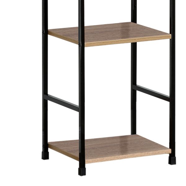 Βιβλιοθήκη Azuel  φυσικό-μαύρο μέταλλο 29x23.5x144εκ - Image 3