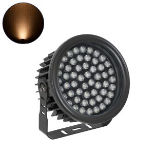 FLOOD-NEVA 90397 Προβολέας Σποτ Wall Washer LED 54W 4590lm 30° DC 24V Αδιάβροχο IP65 Πορτοκαλί 2200K Dimmable – Μαύρο – Μ24.5 x Π24.5 x Υ14.7cm – 3 Χρόνια Εγγύηση