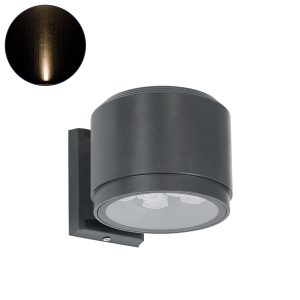 WALLLIGHT-GONA 90483 Φωτιστικό Τοίχου – Απλίκα LED 24W 2160lm 5° DC 24V Αδιάβροχο IP67 Μ13 x Π16.5 x Υ5cm Θερμό Λευκό 2700K – Γκρι Ανθρακί – 3 Years Warranty