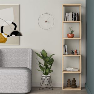 Βιβλιοθήκη – στήλη Piri  oak μελαμίνης 35x30x161εκ