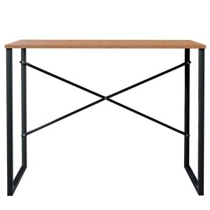 Γραφείο Zayn  χρώμα καρυδί – μαύρο 90x60x70εκ