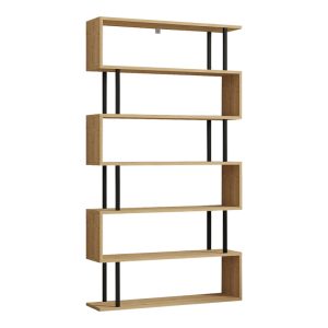 Βιβλιοθήκη Ziza  σε oak  απόχρωση 90x22x162.6εκ