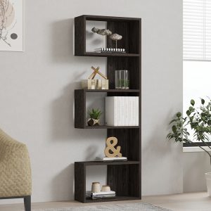 Βιβλιοθήκη Cascade  σε σκούρο καρυδί απόχρωση 51.8x22x150εκ