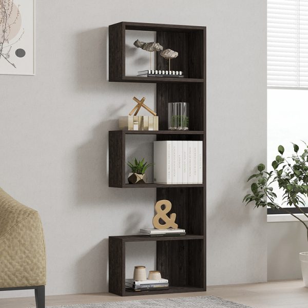 Βιβλιοθήκη Cascade  σε σκούρο καρυδί απόχρωση 51.8x22x150εκ - Image 2