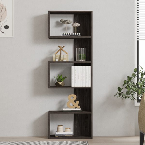 Βιβλιοθήκη Cascade  σε σκούρο καρυδί απόχρωση 51.8x22x150εκ - Image 3