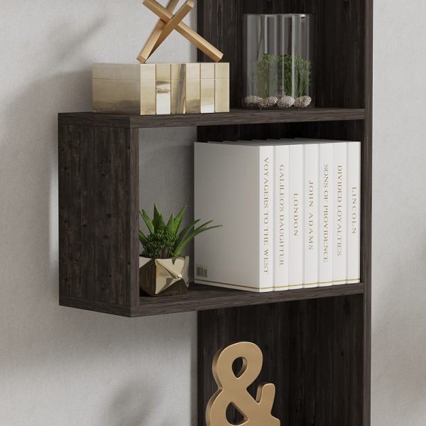 Βιβλιοθήκη Cascade  σε σκούρο καρυδί απόχρωση 51.8x22x150εκ - Image 4