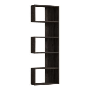 Βιβλιοθήκη Cascade  σε σκούρο καρυδί απόχρωση 51.8x22x150εκ