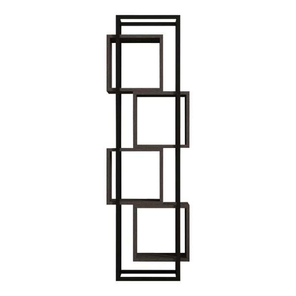 Βιβλιοθήκη Gridur  σε σκούρο καρυδί απόχρωση 44x29x140εκ - Image 4