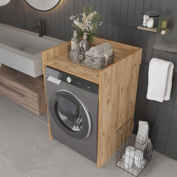 Έπιπλο πλυντηρίου Cuci  σε oak απόχρωση 60x62x99εκ - Image 3